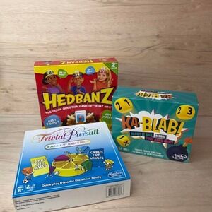 Trivial Pursuit Hedbanz 2nd Edition Ka-Blab Hasbro Family Board Game Lot Fun